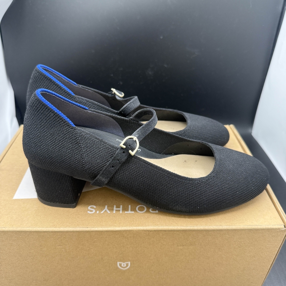 Rothy's The Mary Jane Heel in Black and Blue
